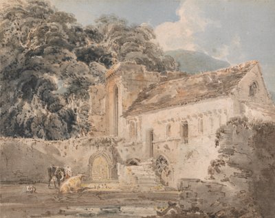 Valle Crucis Abdij, Denbighshire door Thomas Girtin